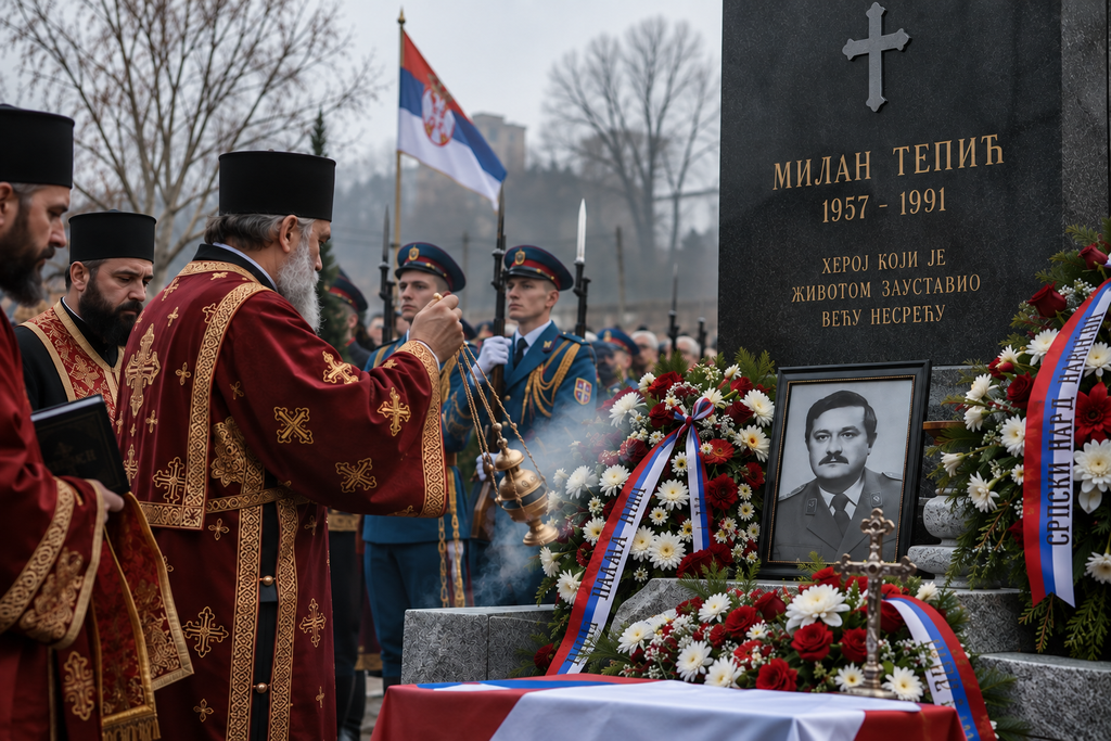 Сећање на херојску погибију мајора Милана Тепића у Бјеловару