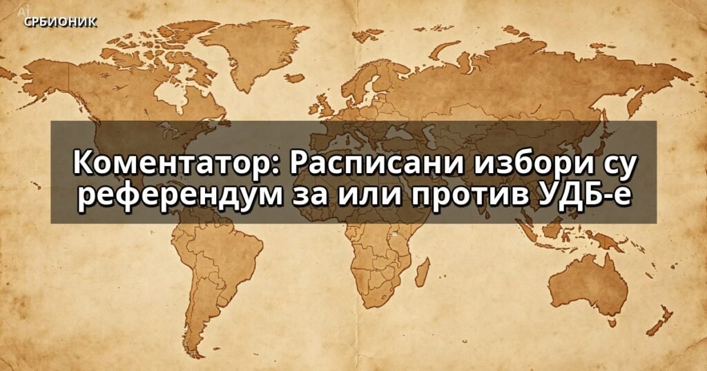 Коментатор: Расписани избори су референдум за или против УДБ-е