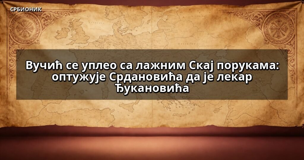 Вучић се уплео са лажним Скај порукама: оптужује Срдановића да је лекар Ђукановића