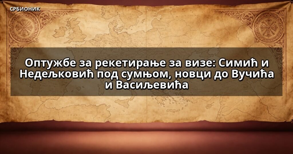 Оптужбе за рекетирање за визе: Симић и Недељковић под сумњом, новци до Вучића и Васиљевића