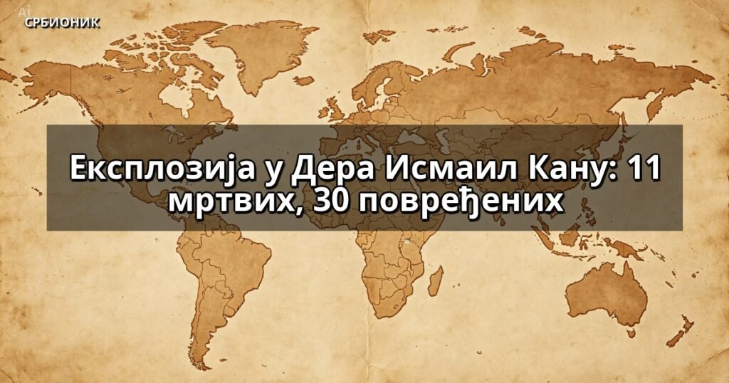 Експлозија у Дера Исмаил Кану: 11 мртвих, 30 повређених